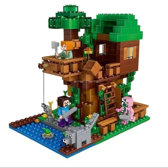 Minecraft Mini Tree House Minifigure Building Blocks Set - Picture 3 of 4